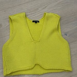 Papermoon yellow Knit Vest
